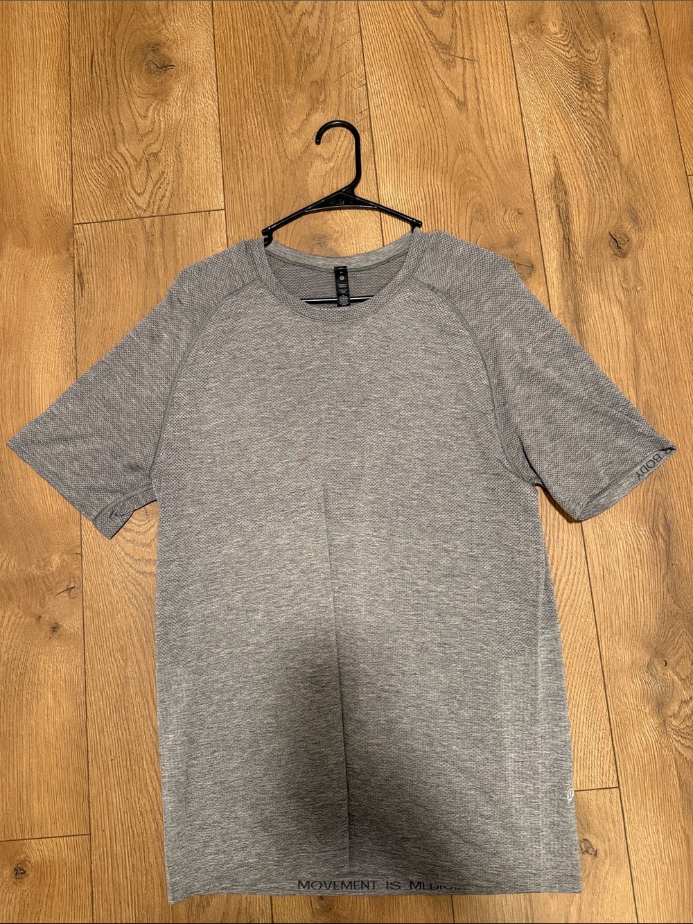lululemon athletica Heather Gray Short Sleeve Athletic Tee